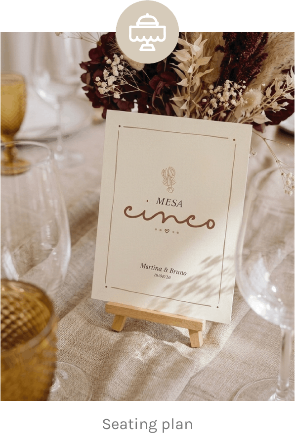 N&uacute;mero de mesa de boda de la colecci&oacute;n Journey